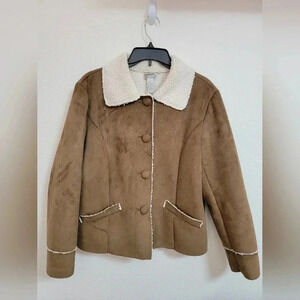 Chico's Faux Suede with Sherpa Faux Fur Lining